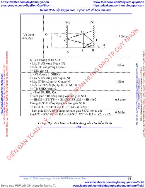 Tuyển tập đề thi HSG cấp huyện môn Toán - Lý - Hóa - Sinh - Lớp 9 - 25 đề kèm đáp án - Từ năm 2018 trở về trước