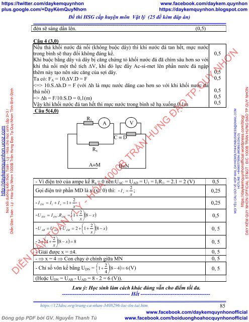 Tuyển tập đề thi HSG cấp huyện môn Toán - Lý - Hóa - Sinh - Lớp 9 - 25 đề kèm đáp án - Từ năm 2018 trở về trước