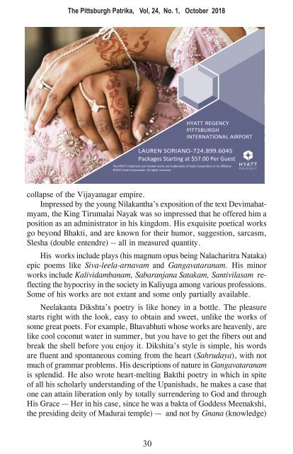 Pittsburgh Patrika October 2018 issue