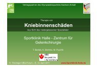 Kniebinnenschäden Kniebinnenschäden - Sportklinik Halle