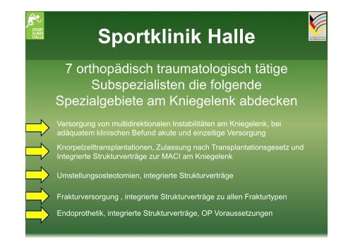 Kniebinnenschäden Kniebinnenschäden - Sportklinik Halle