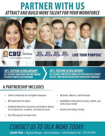 PARTNER WITH US ATTRACT AND BUILD MORE TALENT FOR YOUR WORKFORCE | Cbu Online