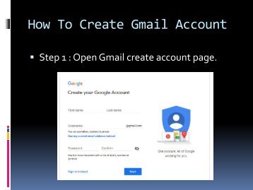 How To Create Gmail Account