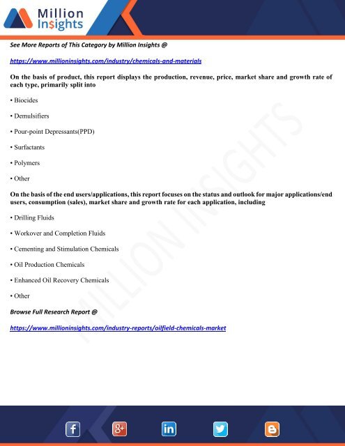 Oilfield Chemicals Market Dynamics, Regional Analysis and Forecast Report till 2025