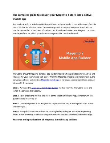 Magento 2 mobile app builder