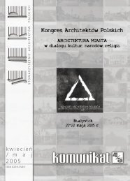 Pobierz Komunikat SARP 04-05/2005 - Stowarzyszenie Architektów ...