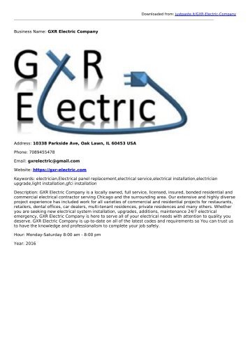 GXR Electric Company