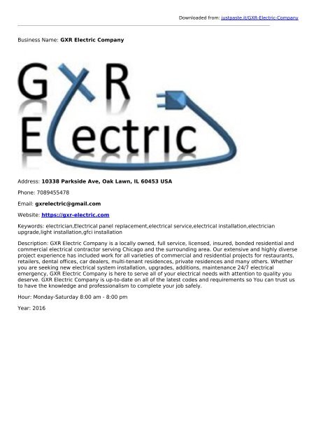 GXR Electric Company