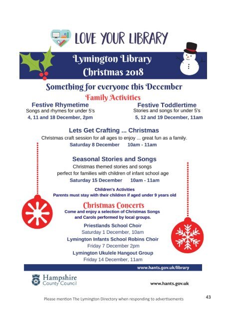 Lymington Directory  Dec 18 Jan 19