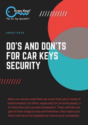 Preventive Measures For Automotive Keys Security 