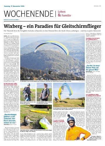 Wixberg ein Paradies für Gleitschirmflieger