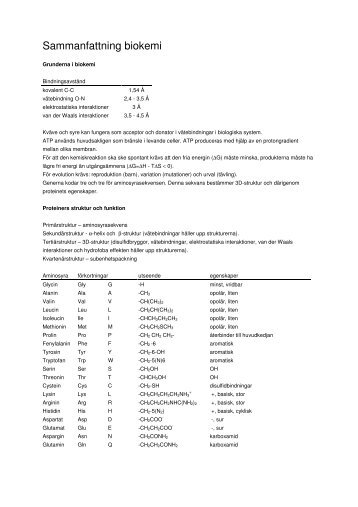 Sammanfattning biokemi - Hem