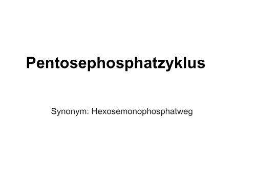 Pentosephosphatzyklus