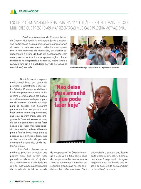 Revista COAMO - Edição 483 - Agosto/2018
