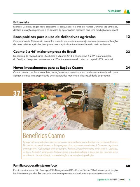 Revista COAMO - Edição 483 - Agosto/2018