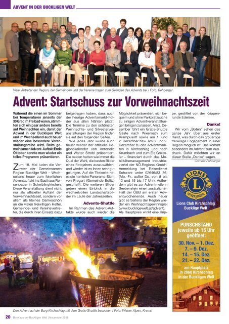 Bote aus der Buckligen Welt November 2018 - Nr 200