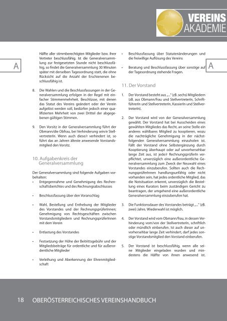 Das oberösterreichische Vereinshandbuch