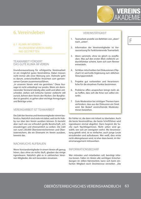 Das oberösterreichische Vereinshandbuch