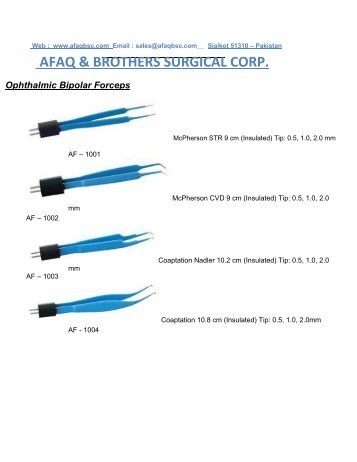 Electrosurgical Catalog BY Afaq & Brothers