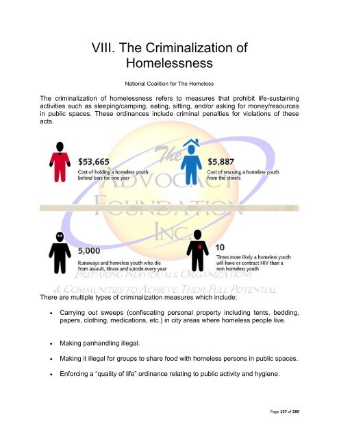 The Economic Consequences of Homelessness in The US