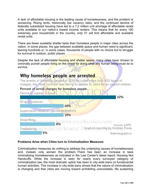 The Economic Consequences of Homelessness in The US