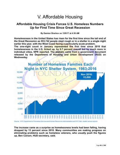 The Economic Consequences of Homelessness in The US