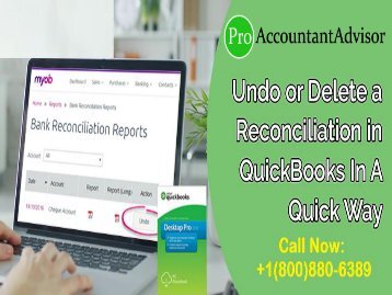 How to Delete or recover a Reconciliation in QuickBooks