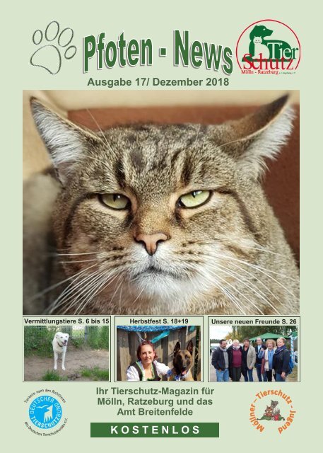 Pfoten-News Ausgabe 17/ Dezember 2018