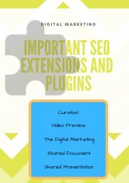 IMPORTANT SEO EXTENSIONS AND PLUGINS