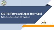 KiS Apps and Platforms User Guid