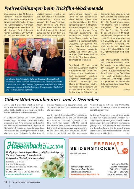 DER BIEBRICHER, Nr. 324, November 2018