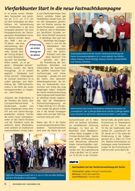 DER BIEBRICHER, Nr. 324, November 2018