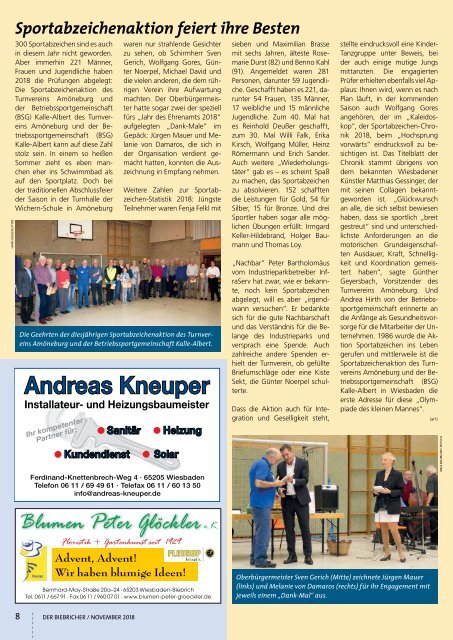 DER BIEBRICHER, Nr. 324, November 2018