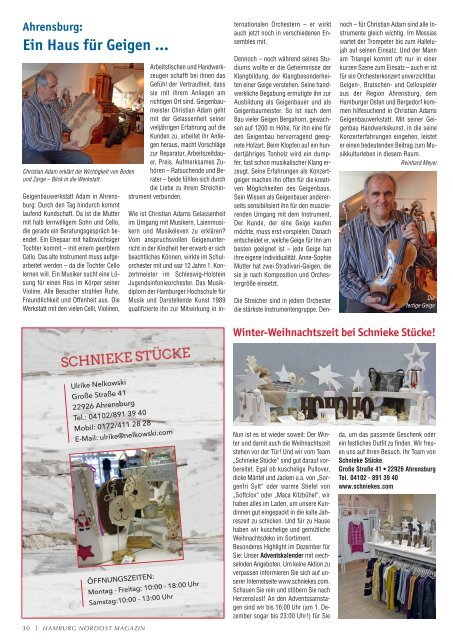 Hamburg Nordost Magazin Ausgabe 6-2018 Advent