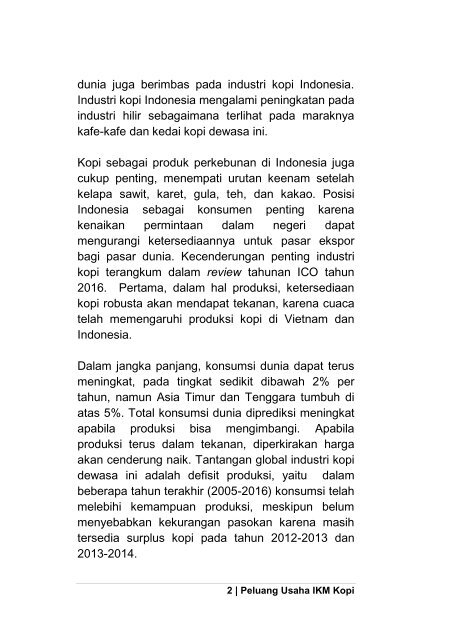 Buku Peluang Usaha IKM Kopi