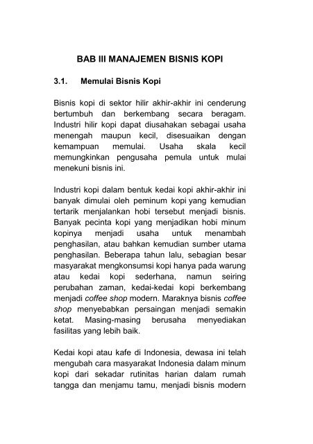 Buku Peluang Usaha IKM Kopi