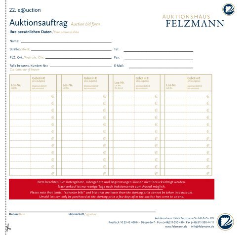 Auktionshaus Felzmann - Auktion-1022 - Philatelie