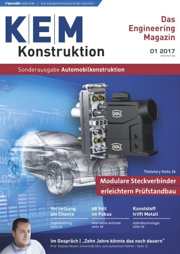 KEM Konstruktion Sonderausgabe Automobilkonstruktion 01.2017