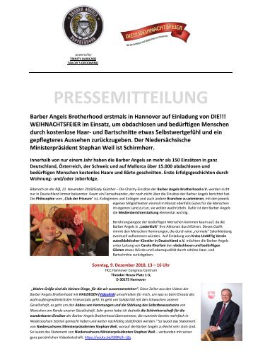 Pressemitteilung Barber Angels_HCC Hannover_Dezember 2018