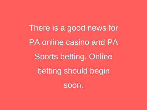 Pennsylvania Online casino and sports betting