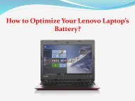 How to Optimize Your Lenovo Laptop Battery