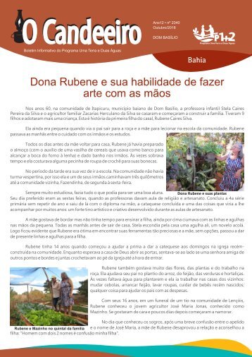 Dona Rubene e sua habilidade de fazer arte com as m?os