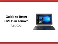 Guide to reset CMOS in Lenovo Laptop
