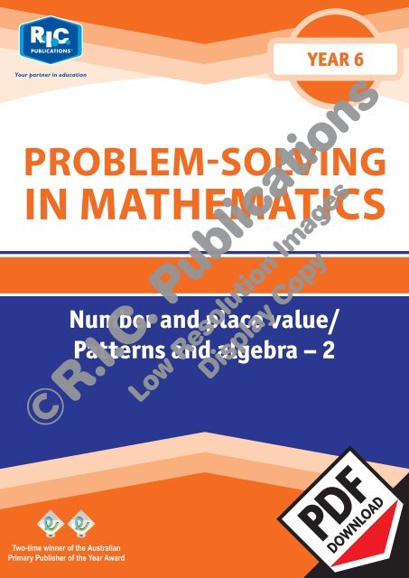 20779_Problem_solving_Year_6_Number_and_place_value_Patterns_and_algebra_2