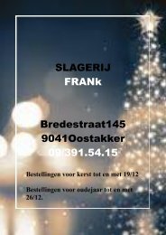 Eindejaarsfolder 2019 Slagerij Frank
