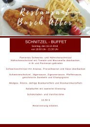 Schnitzelbuffet, 16.12.2018 für 16,50 €
