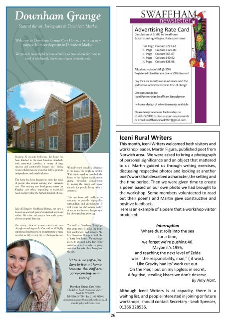 Swaffham Newsletter