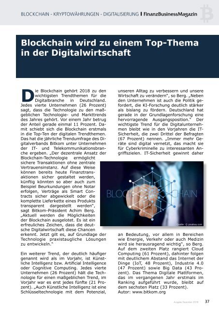 FinanzBusinessMagazin - Crypto Currencies und ICOs – eine neue Assetklasse