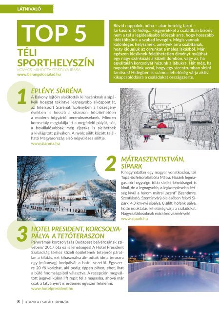 Utazik a család magazin 2018. Tél