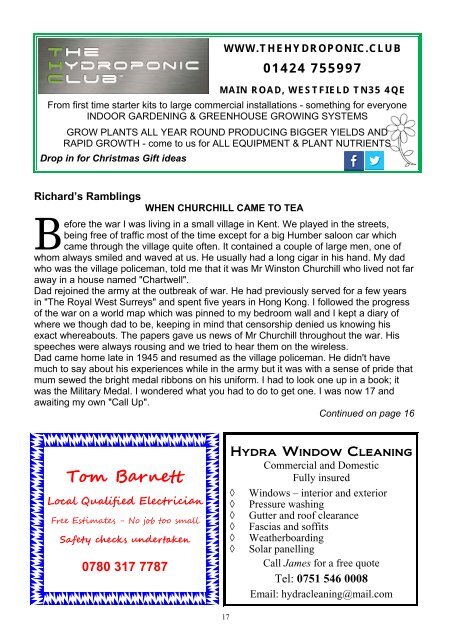 WCA NEWSLETTER No 166 November 2018 w